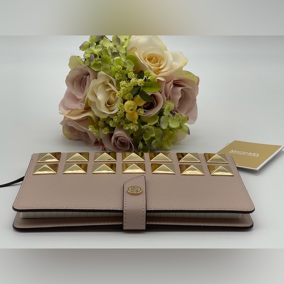 Michael Kors Medium Studded Pebbled Leather Notebook - Picture 6 of 16